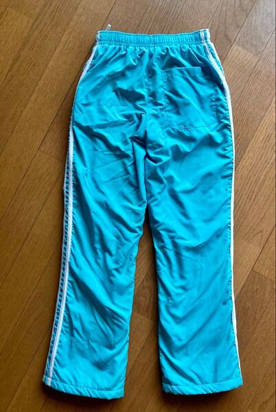 未使用 ポリエステル裏起毛ジャージ 150 緑 シャカシャカパンツ