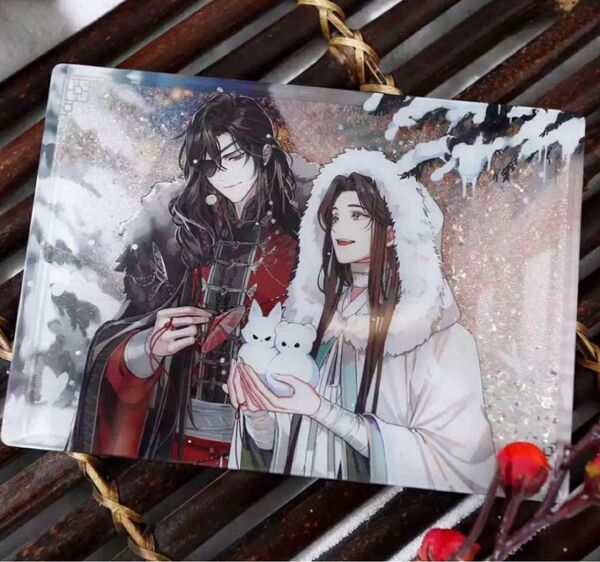 天官賜福 アクリルブロック 流砂オーナメント 庭間新雪シリーズ 謝憐 花城 公式正規品