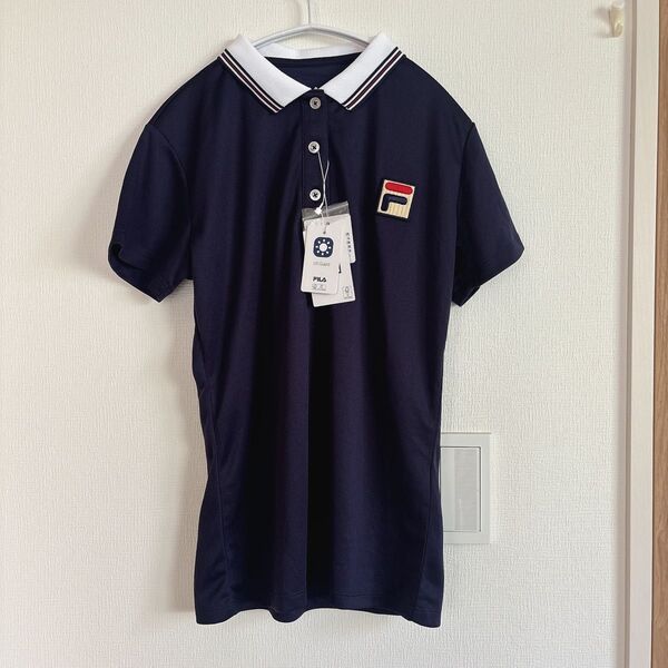 FILA フィラ ネイビー ポロシャツ 半袖 新品 タグ付 テニス ゴルフ