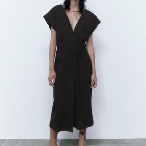 ZARA ピンストライプ 柄ワンピース