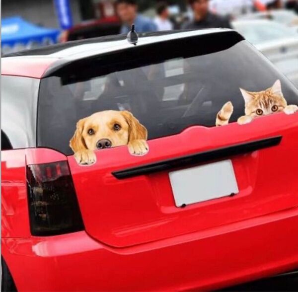 カーステッカー ステッカー シール 犬 動物 車 バイク カー用品 ステッカー