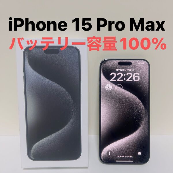 iPhone 15 Pro Max 256GB ブラックチタニウム Apple