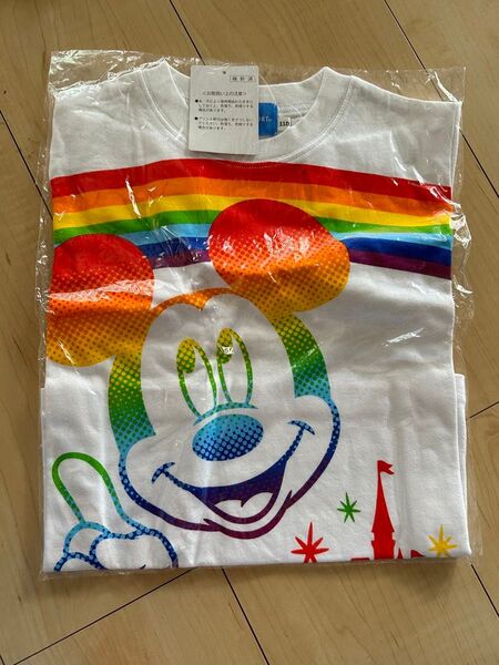 ディズニー ミッキーマウス 半袖Tシャツ レインボー 110
