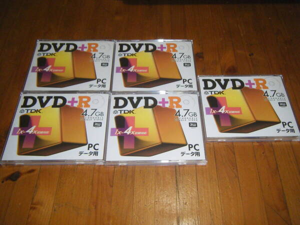 TDK DVD+R 4.7GB 5枚セット
