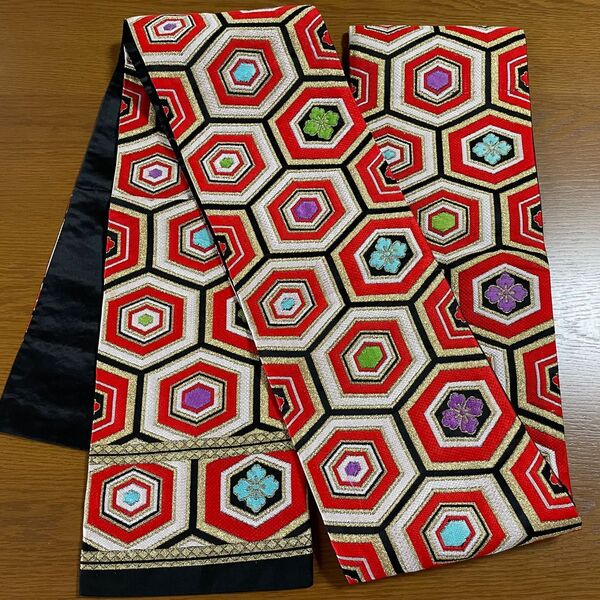 ゆ275 七五三 子供用 帯 アンティーク 昭和レトロ 訳あり 着物 和装小物