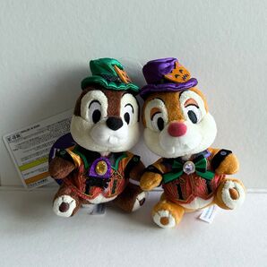 2024 ハロウィン ぬいぐるみバッジ チップとデール ディズニーランド ぬいば