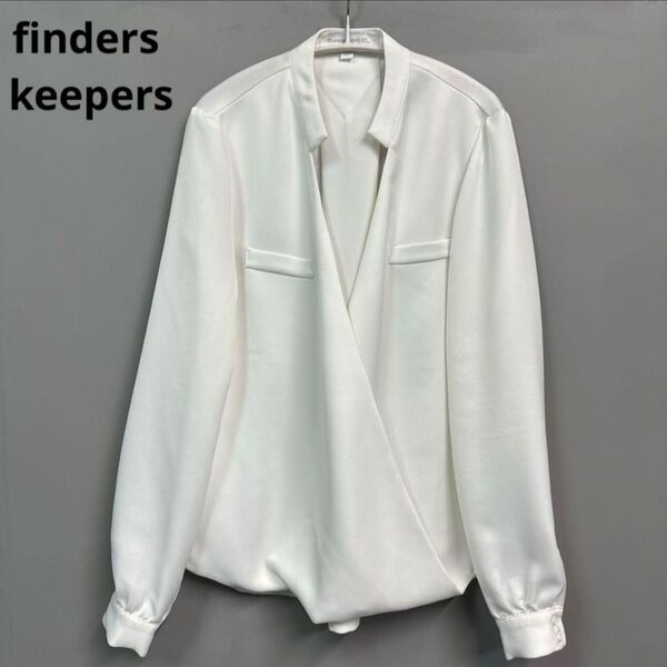 finders keepers シャツ ブラウス トップス ホワイト とろみ