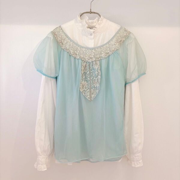 アメリカ輸入 60s vintage シースルー シフォン ランジェリートップス
