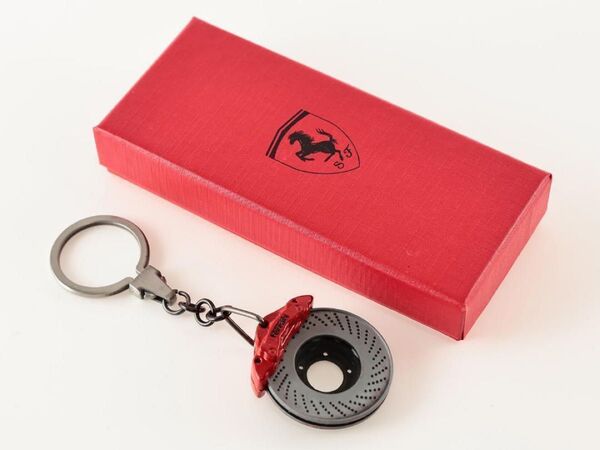 FERARRI フェラーリ キャリパー キーホルダー 赤 箱付き