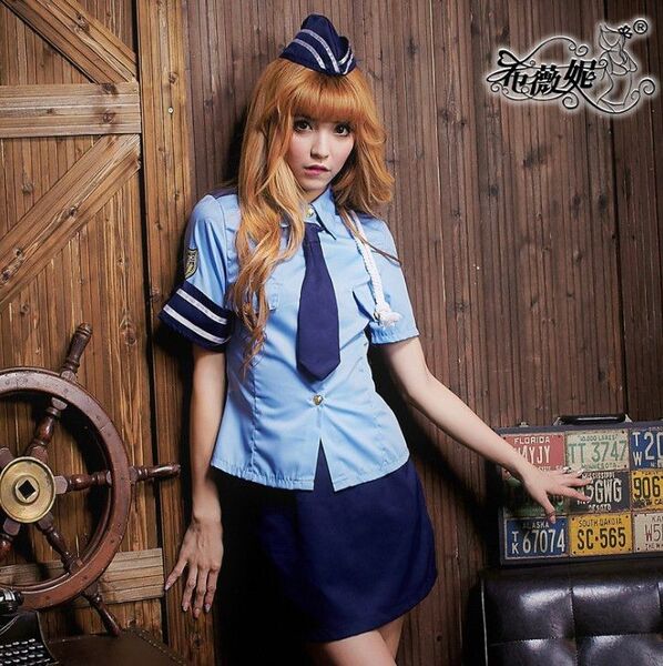 新品未使用 ポリス コスプレ 衣装 警察官 制服 レディース セクシー ミニスカ