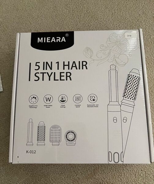 マイナスイオン ドライヤー 5in1 カール ブラシ ピンク ボリュームアップ