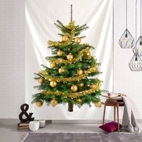ラスト2布ポスター 壁掛け クリスマス ツリー タペストリー パーティー