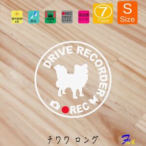 チワワロング ドラレコステッカー 07 Sサイズ 文字(書体) 4種類から選べる 全28色 #drFUMI #dFUMI #ddFUMI #ddFUMIチワワ #ドラレコ