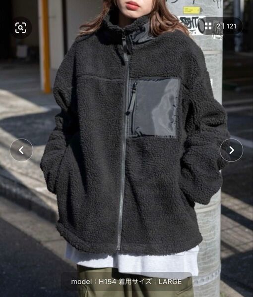 【完売品】 WEGO ボアスタンドブルゾン ボアジャケット ブラック