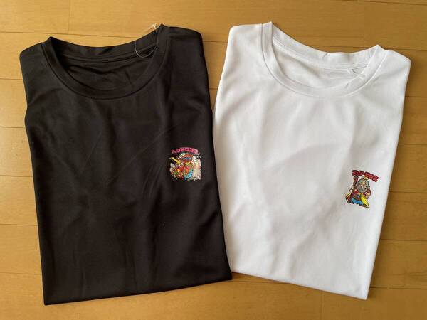 送料込み!! 新品 LL(XL) 2枚 ビックリマン 半袖Tシャツ(メッシュ) ヘッドロココ(ブラック 黒) スーパーゼウス(ホワイト 白)即決