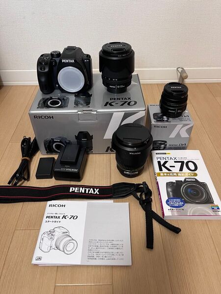PENTAX ペンタックスk-70レンズキット+交換レンズ2本セット