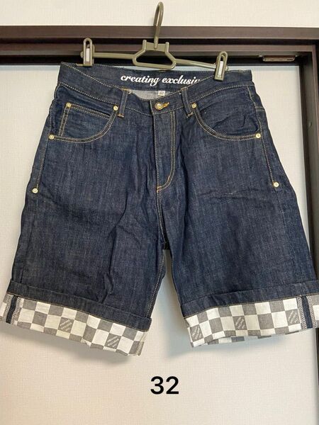 creating exclusive ハーフパンツ デニム 32インチ