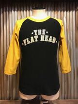 H994LPL メンズTシャツ THE FLAT HEAD フラットヘッド 七分袖 ラグラン ロンT プリント バイカー フライングホイール / S 送料一律520円_画像5