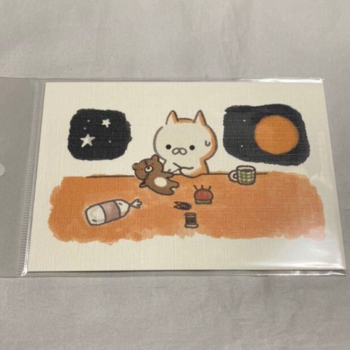 ねこぺん日和 ポストカード たいせつなもの ねこくん くまさん