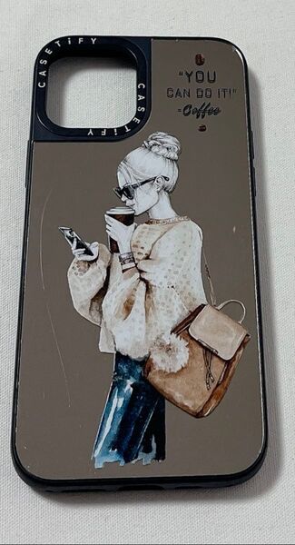 CASETiFY コンパクト iPhone 12ケース Girl And Coffee