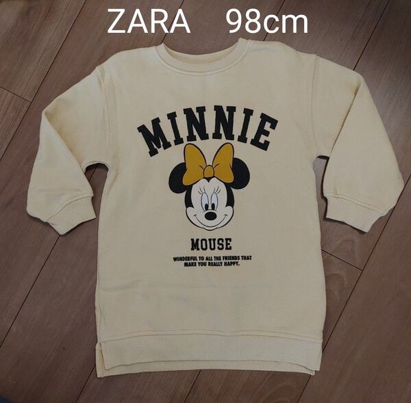 ZARA スェット トレーナー ワンピース チュニック ミニー ディズニー 98cm