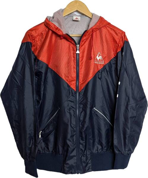 ルコック スポルティフ le coq sportif ナイロンジャケット M 赤 レッド 紺 ネイビー フード メンズ 男性 男 ジャケット golf ゴルフ