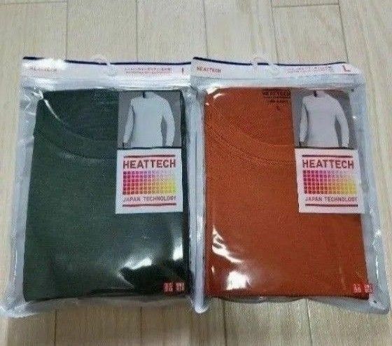 【新品】UNIQLO ユニクロ ヒートテック クルーネックT ヒートテック長袖 2枚 L ヒートテックシャツ
