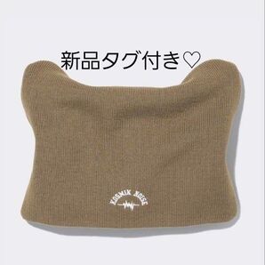 新品 GU×UNDERCOVER カーキ ビーニー ニット帽 beanie knitニット帽 ユニセックス フリー 防寒ニット帽