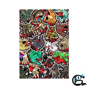 イラスト写真 爬虫類ステッカー