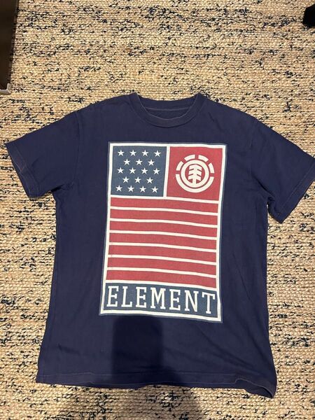 ELEMENT ネイビーカラー Mサイズ メンズ 半袖Tシャツ