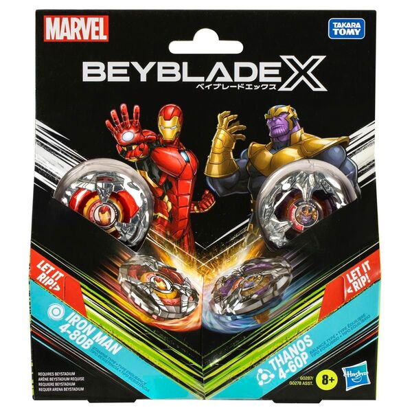 ベイブレードX MARVELコラボ アイアンマン4-80B サノス4-60P ハズブロ版 マーベル