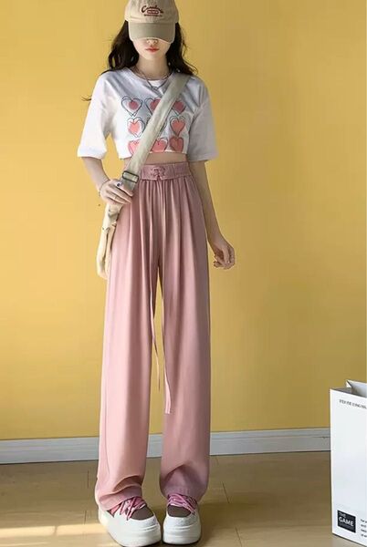 スウェットパンツ レディース ワイドパンツ トレッキングパンツ ロングパンツ 春