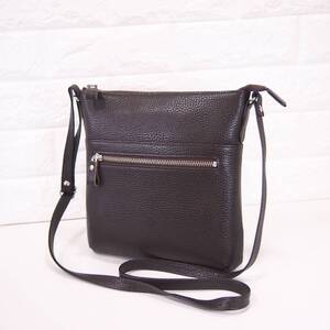 ★新品★ハンドメイド★ソフト・牛革★日本製★斜め掛けショルダーバッグ★チョコ色★長財布★お財布★