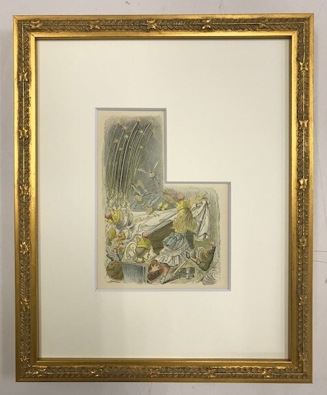 【特価】 ≪ ジョン テニエル ≫ アンティークオリジナル木版画 鏡の国のアリス ⅩⅩⅤ 1899年 SIR JOHN TENNIEL