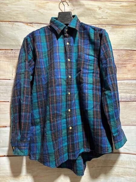 USED『JOHN CALBY』長袖チェック柄シャツ