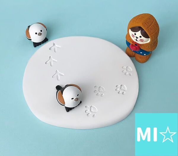 デコレ コンコンブル 雪の台座&シマエナガぱっちり目&細目&ねこずきん雪ん子 送料無料 3個割5%OFF