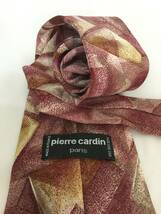 ★ フランス製 pierre cardin paris ピエール カルダン シルク ネクタイ PURE SILK 赤系 えんじ色 OLD オールド ヴィンテージ_画像3