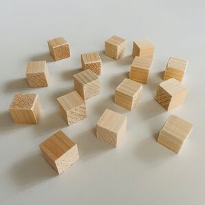 ① ヒノキ 18mm角 キューブ ブロック 30個 ハンドメイド 工作 クラフト