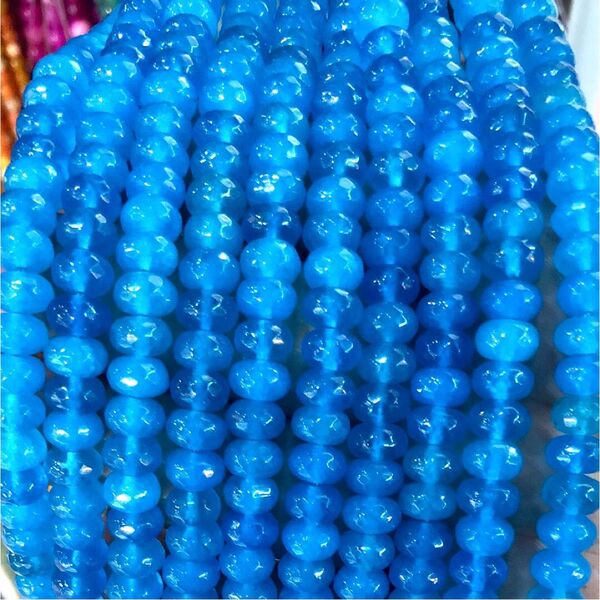 ブルーカルセトニー ボタンカット 5*8mm 連売り