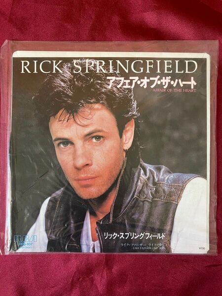 RICK SPRINGFIELD『AFFAIR OF THE HEART』シングルレコード【未使用品】【見本盤】