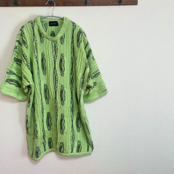 【XXL】COOGI AUSTRALIA ライムグリーン ニット