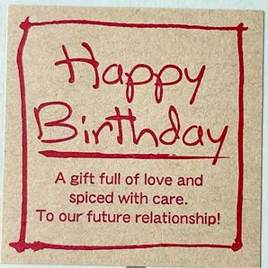 ハッピーバースデーシール16枚セット スクエア型