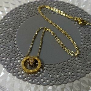 数字盤 刻印入り ペンダントネックレス
