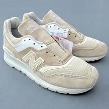 国内正規品 USA製 NEW BALANCE M997PAB TAN US11D 29cm ライトベージュ×ホワイト 限定モデル 新品 スウェード アメリカ米国製_画像2