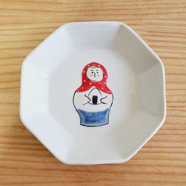 ☆新品未使用☆益子陶器市で購入!早乙女京子さん マトリョーシカ 小皿