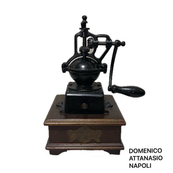 ●アンティーク手挽きコーヒーミル●DOMENICO ATTANASIO NAPOLI 1725●レトロ●イタリア製・ITALY