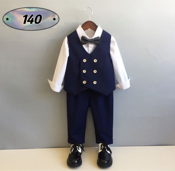 ☆新品☆フォーマル 男の子 セットアップ 入園式 結婚式 スーツ 140cm
