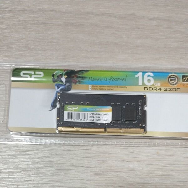 SP016GBSFU320F02 シリコンパワー ノートPC用メモリ SODIMM 16GB