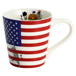 猫 国旗 マグカップ USA(アメリカ)（キャット 猫 ねこ ネコ ぬこ）