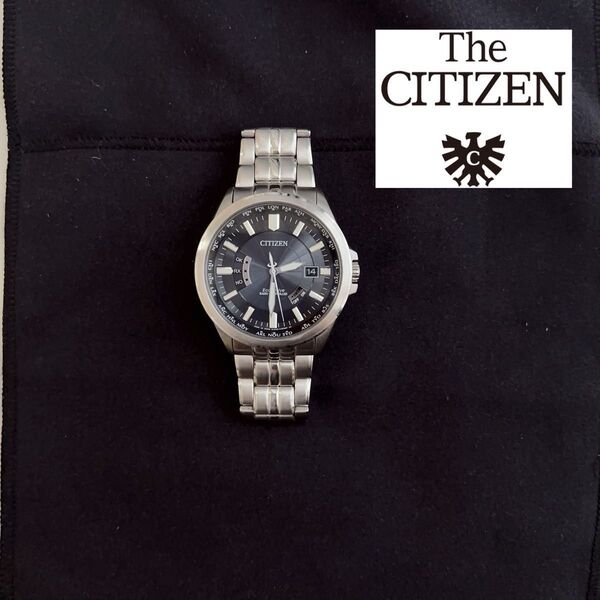 ★超美品稼働品★ CITIZEN シチズン 電波ソーラー ECO-DRIVE エコドライブ 人気時計 メンズ腕時計 クォーツ